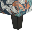 Charming Floral Storage Ottoman With Upholstered Fabric