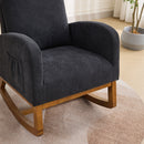 Rocking Glider Chair With High Back And Side Pocket