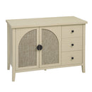 Rattan 2 Door 3 Drawer Cabinet, Suitable For Bedroom - Natural