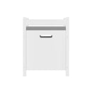 Kids Toy Box Chest Storage Cabinet With Cushion Seat Bench Flip Top Lid Safety Hinge - White