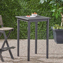 Outdoor Minimalist Acacia Wood Square Bar Table