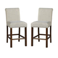 Upholstered Counter Stool With Nailhead Trim (Set of 2)
