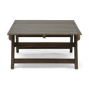 Outdoor Acacia Wood Coffee Table With Open Slat Design