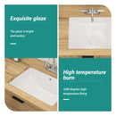 Modern Ceramic Undermount Bathroom Sink With Overflow, High Quality