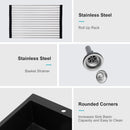 Quartz Kitchen Sink, Granite Composite, Drop In Sink With Durable Design