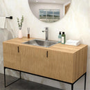 21 X 17" Drop In Bathroom Sink With Pop Up Drain, Stainless Steel Su304, Durable & Rust Resistant, Easy Installation - Brushed Nickel