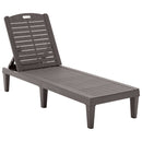 2 Piece Outdoor Chaise Lounges With Adjustable Backrest
