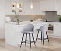 Ahoy - Contemporary Fixed Height Counter Stool With Square Footrest (Set of 2)