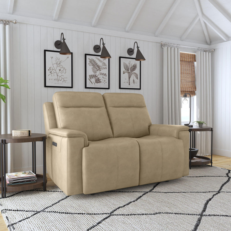 Odell - Power Reclining Loveseat With Power Headrests & Lumbar - Stone
