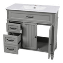Bathroom Vanity With Sink, Freestanding Cabinet & Drawers