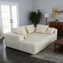 Corner Combination Sofa Sectional Couch With Soft Plush Fabric
