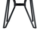 Mid Century Modern Round Dining Table With Metal Legs And Open Shelf