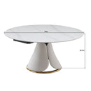 Fashion Modern Sintered Stone Dining Table With Retractable Function And Chairs
