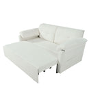 Modern Convertible Sleeper Sofa Bed With Pull-Out Queen Design, Side Storage & Thick Cushions