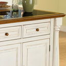 Monarch - Wood Kitchen Island Set - White