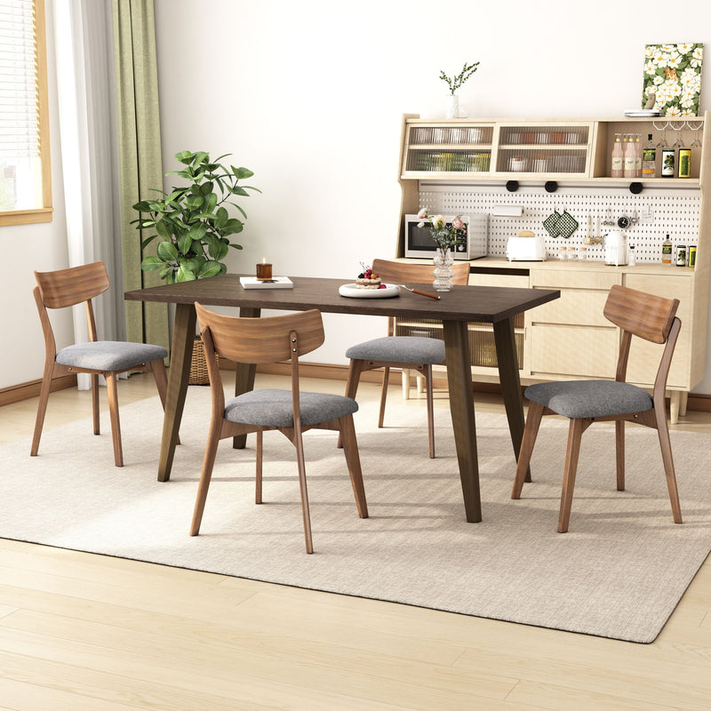 5 Piece Mid - Century Dining Set Upholstered Dining Chairs