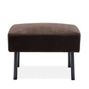 Modern L Shaped 3 Seater Sofa With Ottoman, Upholstered Couch For Small Spaces