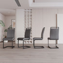 Modern Dining Chairs With High Back Upholstered Design Metal Legs