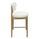 Mid Century Modern Counter Stools, Fabric Upholstered Chairs