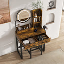 Makeup Vanity Table With LED Lights, 3 Color Options, Power Outlet