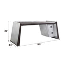 Brancaster - Desk - Distress Chocolate Top Grain Leather & Aluminum - Atlantic Fine Furniture Inc