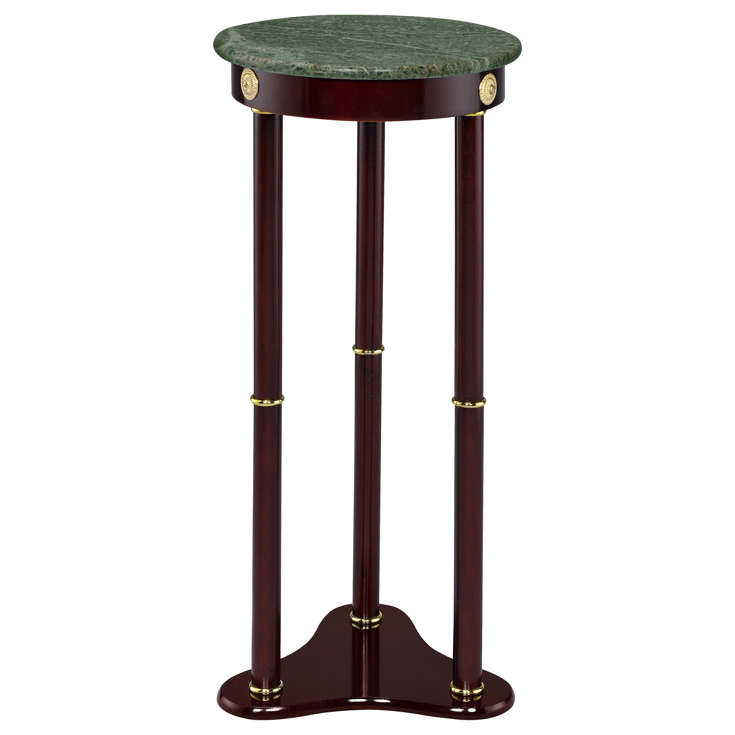 Edie Round Marble Top Plant Stand Merlot — view 3