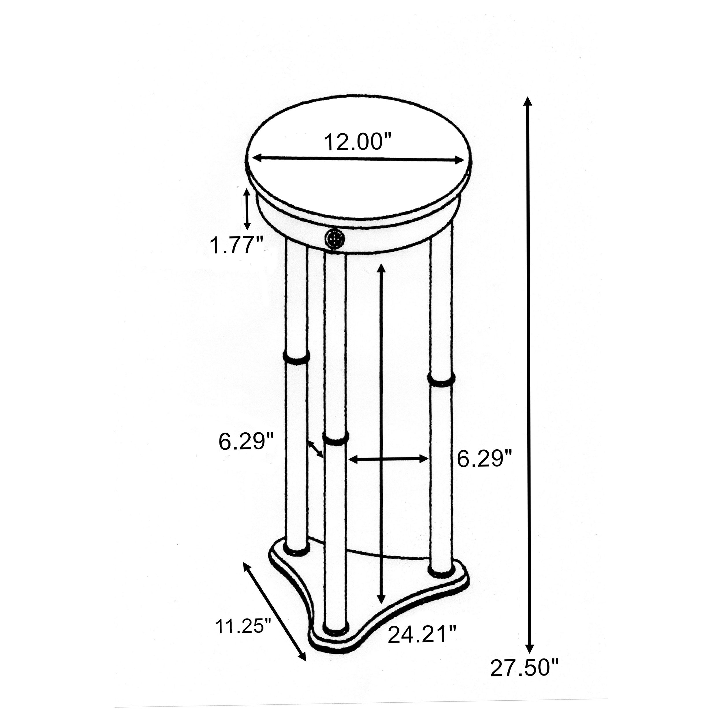 Edie Round Marble Top Plant Stand Merlot — view 7