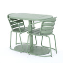 3 Piece Elegant Outdoor Bistro Set With 2 Chairs And Oval Table