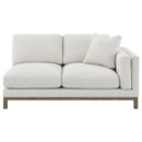 Geneva - Boucle Upholstered Sectional Chaise Sofa - Sand