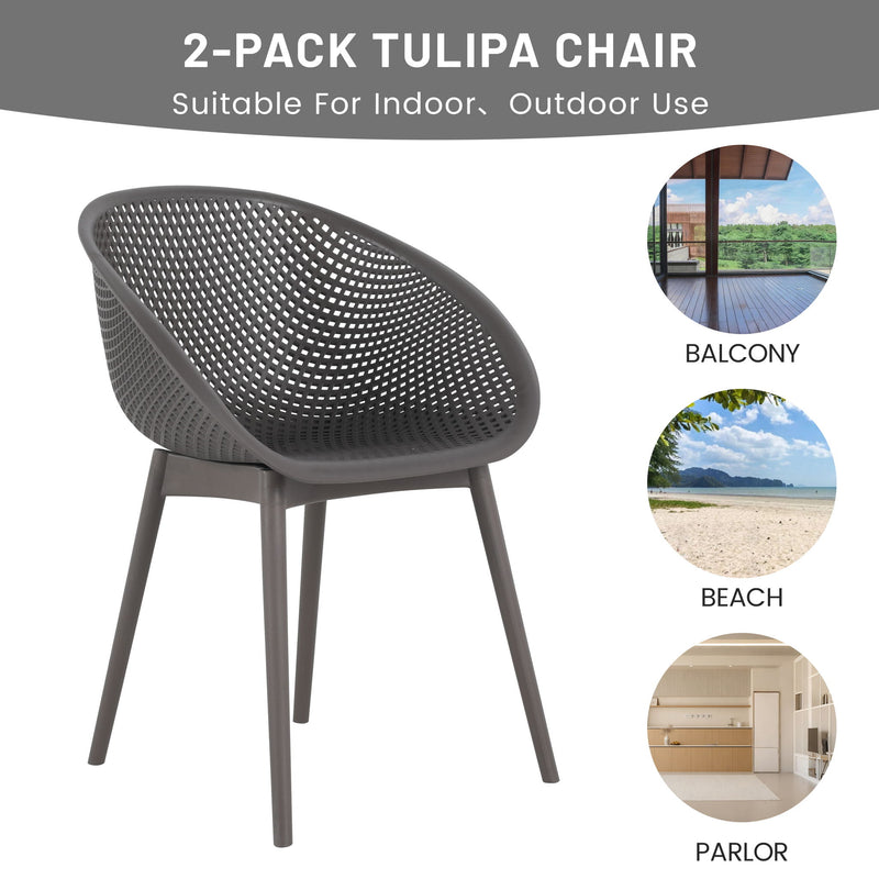 2 Pack Lounge Chair Set & Folding Square Table