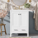 Bathroom Vanity With Integrated Undermount Ceramic Sink, 2 Doors And 1 Drawer, Soft Close Hinges
