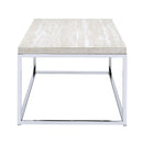 Snyder - Coffee Table - Engineered Stone Top & Chrome