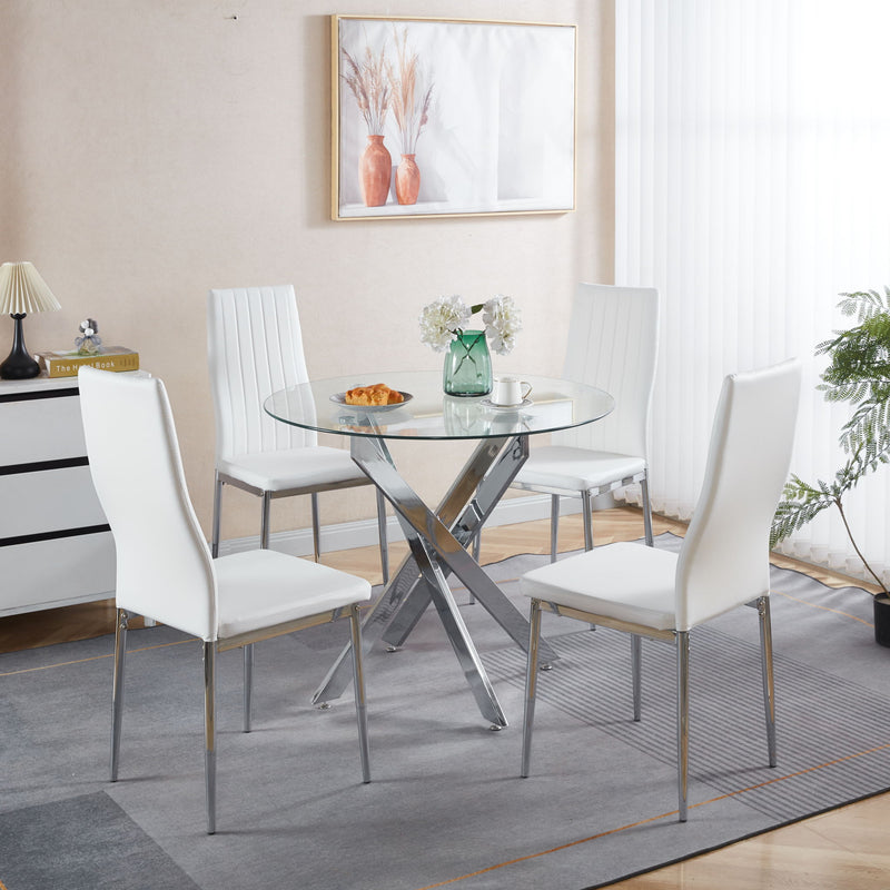 Chrome Leg Dining Chair (Set of 4)