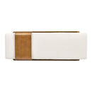 Billie - Modern Telephone Bench With Sliding Shelf - Ivory White