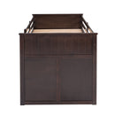 Loft Bed Low Study Twin Size Loft Bed With Storage Steps and Portable,Desk,Espresso(OLD SKU: LT000101AAP)