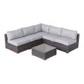 Seating Set With Cushions Handcrafted Wicker Design
