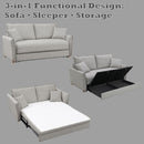 Oran - Sofa With Sleeper - Gray Chenille
