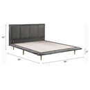 Metis - Eastern King Bed - Gray Top Grain Leather