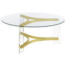 Janessa - Round Glass Top Acrylic Leg Table
