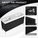 Freestanding Bathroom Vanity With Resin Sink And Storage Cabinet