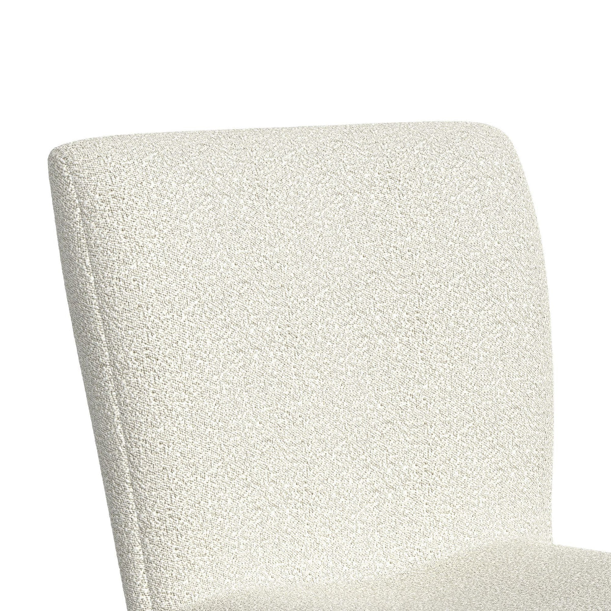 Cambrie Upholstered Swivel Bar Stool With Boucle (Set of 2) in Beige / Natural by Elements International, view 3