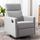 Modern Upholstered Rocker Nursery Chair Plush Seating Glider Swivel Recliner Chair