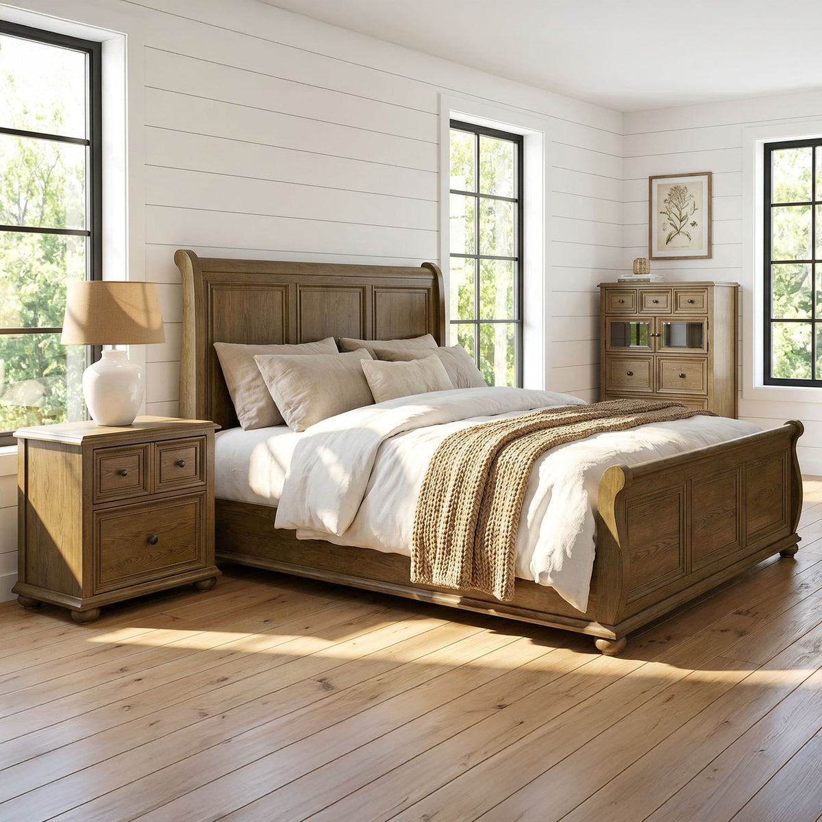 Heritage Sleigh Bedroom Set in Black by Elements International, view 28