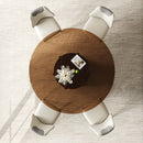 Modern Round Dining Table Set With Glass Top And Steel Legs