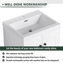 Contemporary Freestanding Bathroom Vanity With Resin Sink & Soft-Close Cabinet Doors