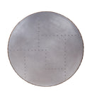 Tamas - 13" Coffee Table - Aluminum & Cocoa Top Grain Leather