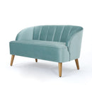 Modern Classic Shell Backed Loveseat