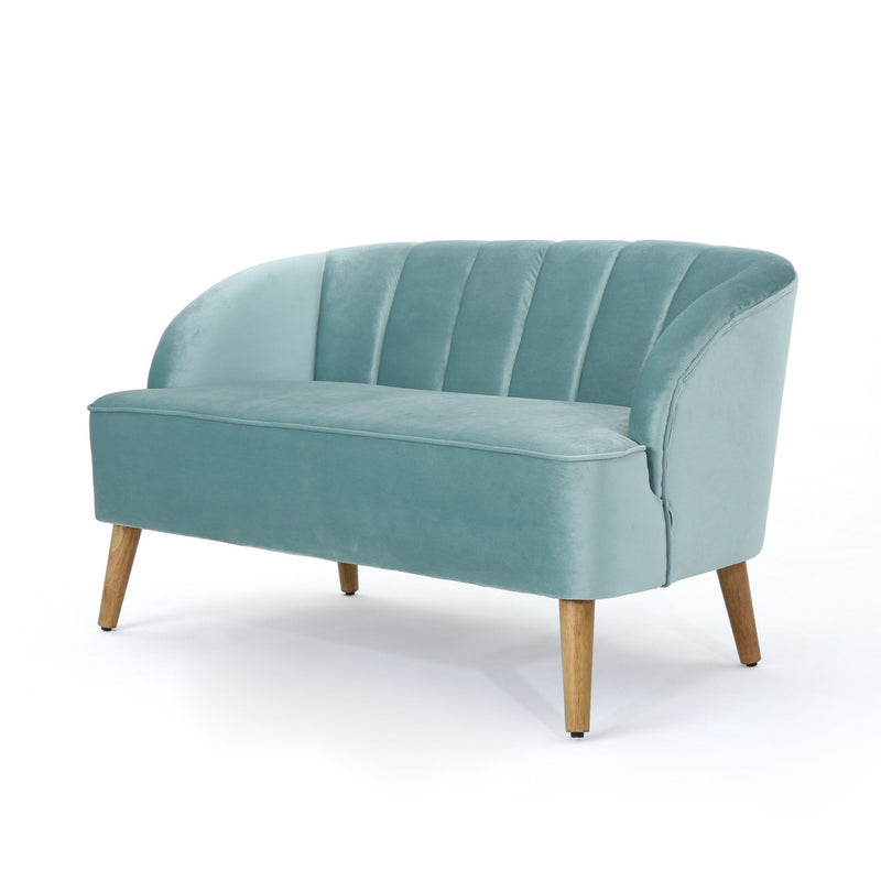 Modern Classic Shell Backed Loveseat