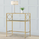 Grifton - Rectangular Glass Accent Table - Antique Gold