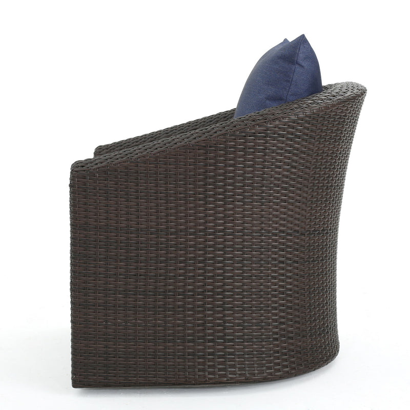 Nimbus - Outdoor Swivel Club Chair With Rattan Wicker Cover